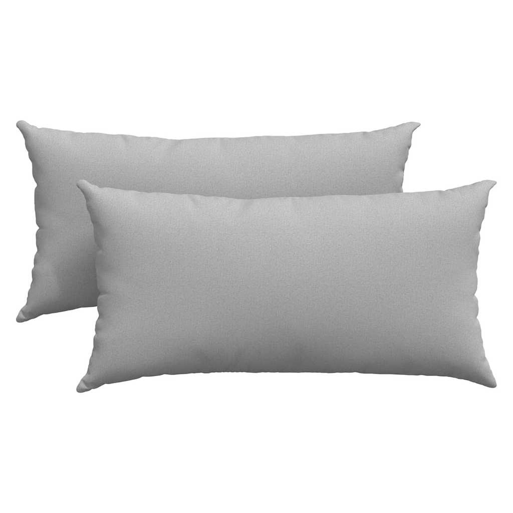 Sofa Pillows 2 pcs Grey 80 x 40 cm Fabric